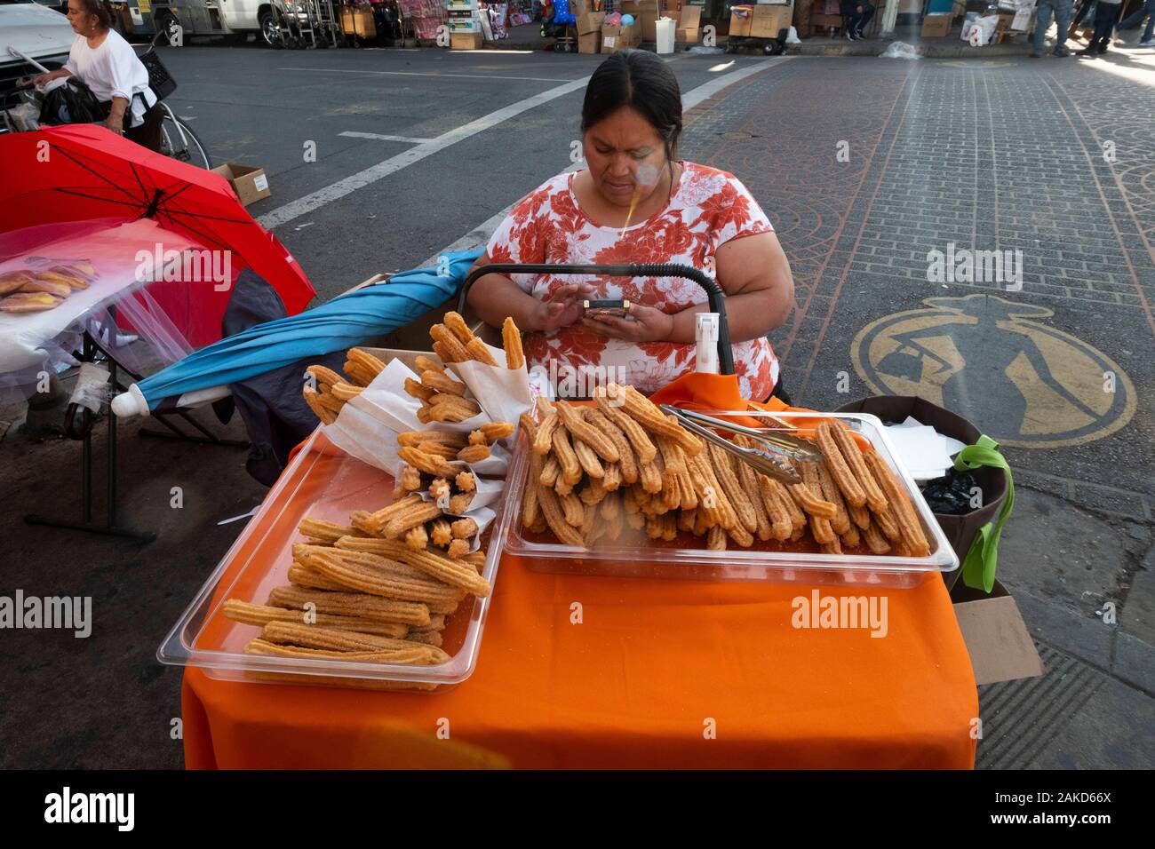 The garment district near Olympic and Maple streets. Downtown Los