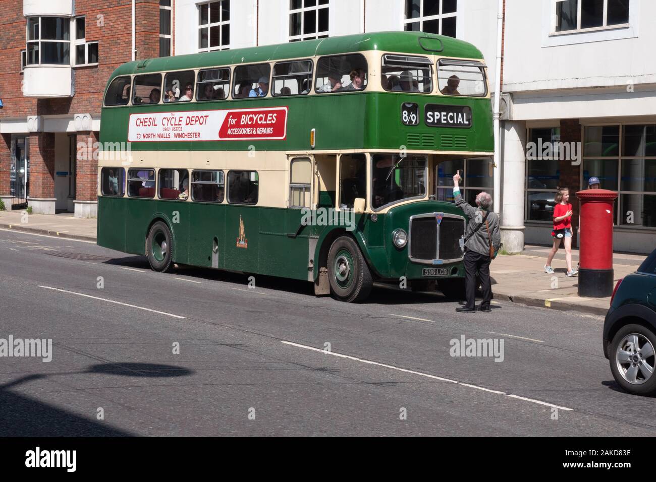 King Alfred AEC Renown with body by park Royal  596 LCG at a running day in Winchester Stock Photo
