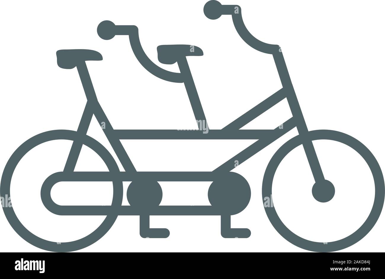 tandem bike icon design, Vehicle bicycle cycle healthy lifestyle sport