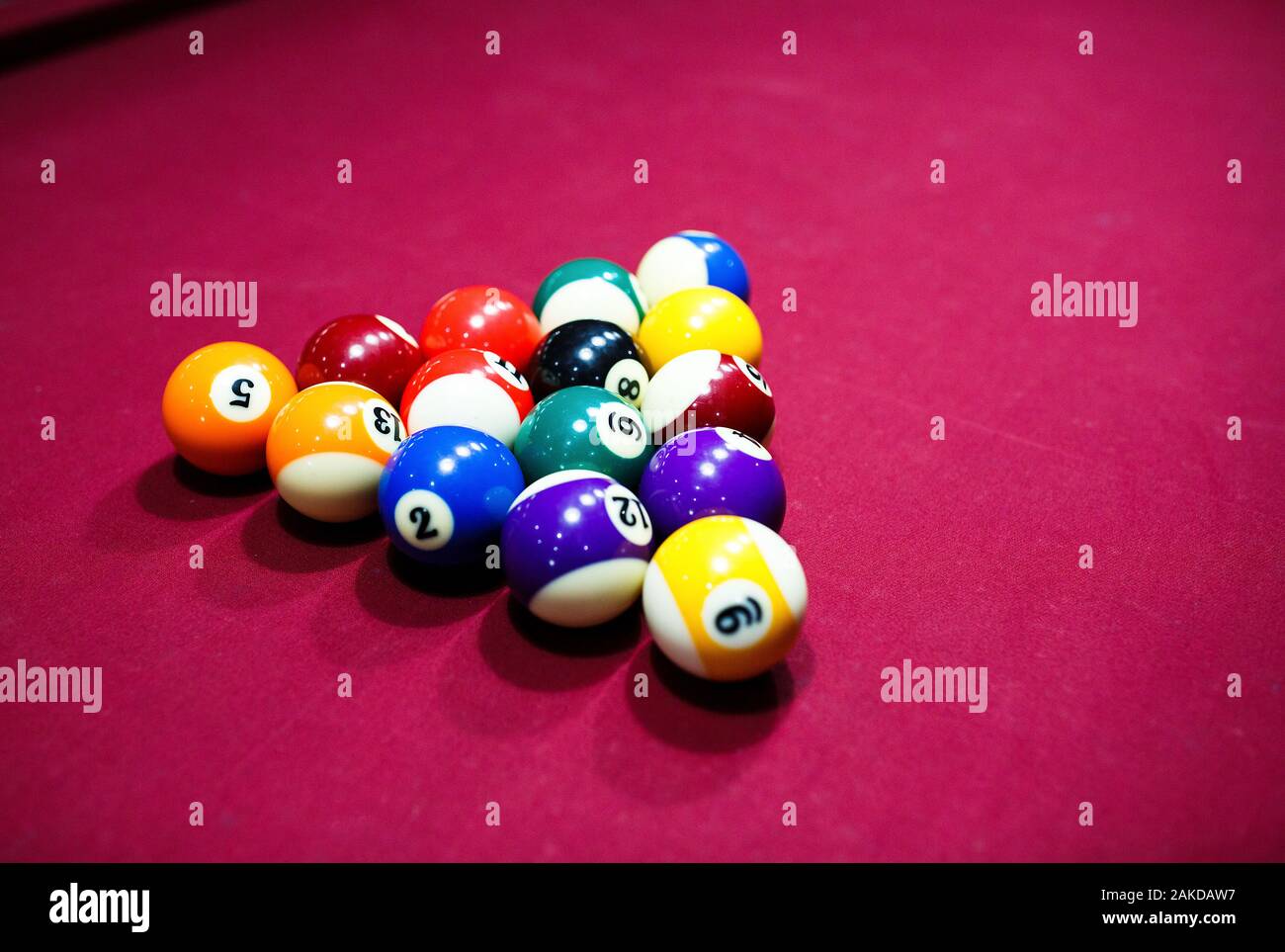 Billiard balls in pool table hires stock photography and images Alamy