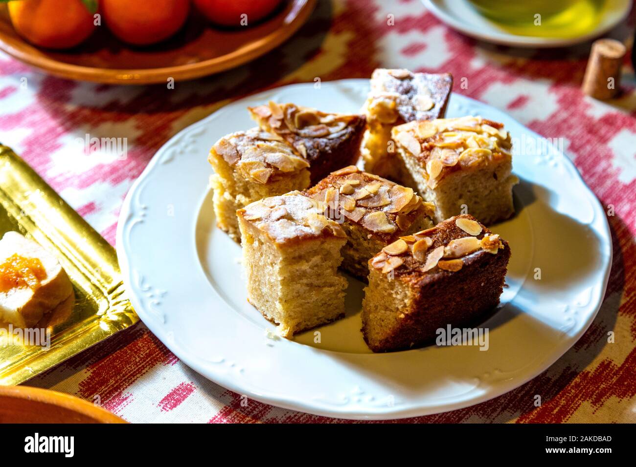 Olive Oil almond cake at Can Det Olive Oil Mill in Soller, Mallorca