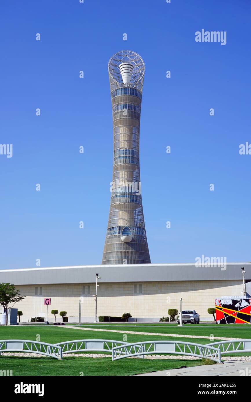 Doha Qatar 12 Dec 2019 View Of The Aspire Tower Nicknamed Torch