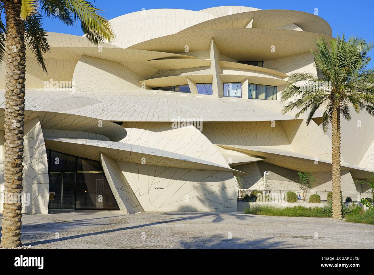 DOHA, QATAR -12 DEC 2019- View of the new National Museum of Qatar ...