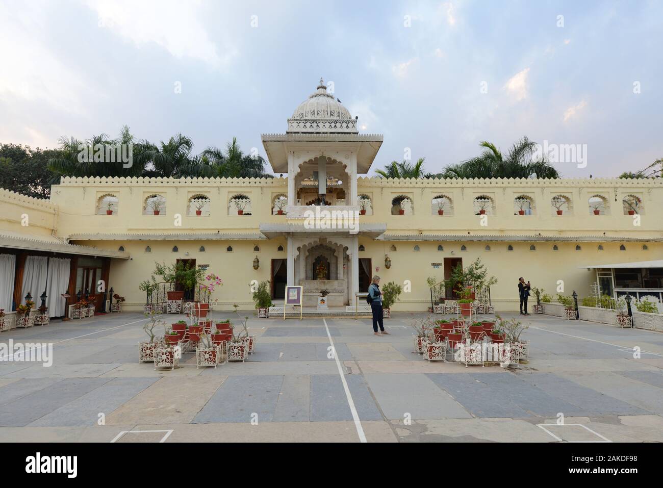 The beautiful Lake Garden Palace (Jag Mandir) on Lake Pichola in Udaipur. Stock Photo