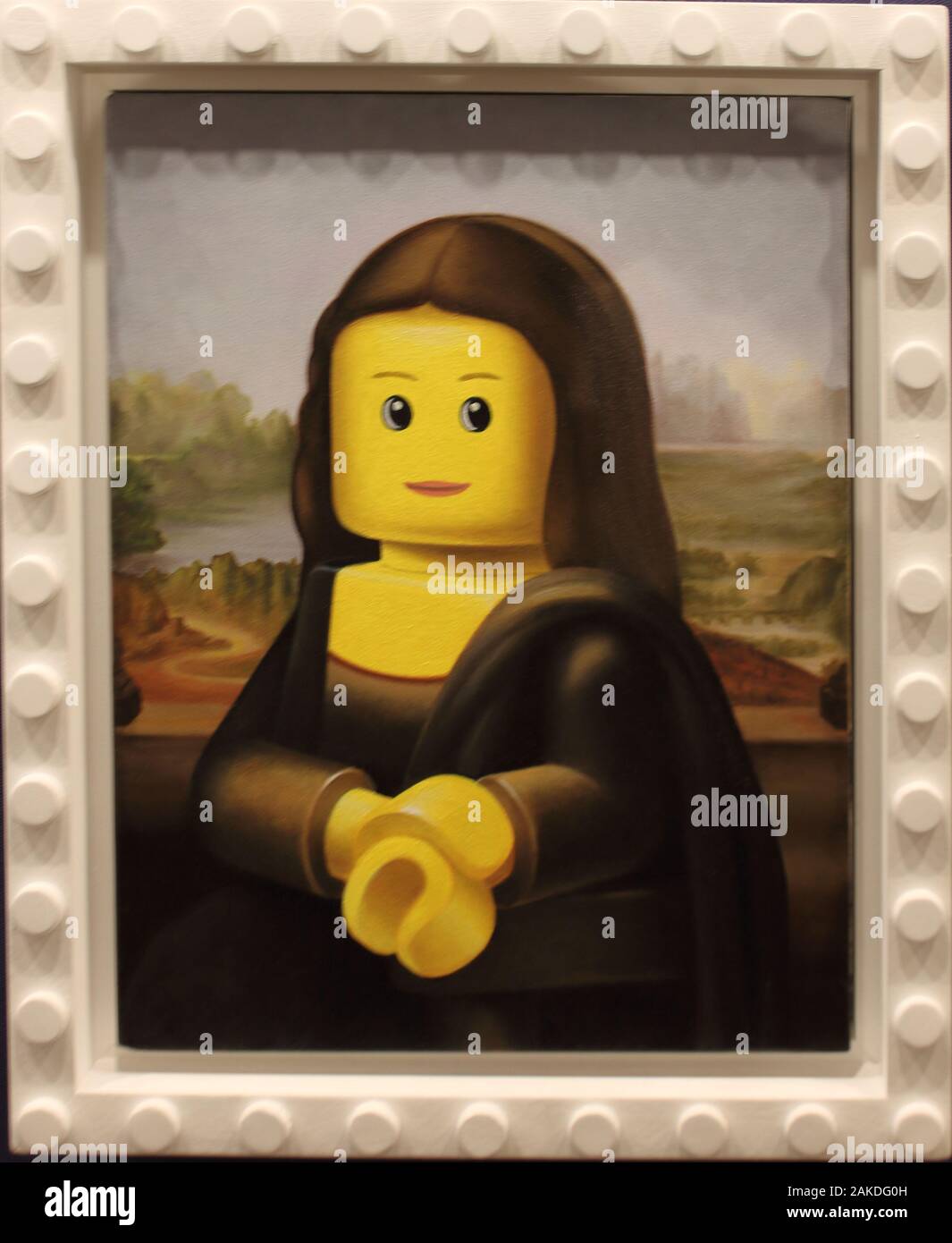 Funny lego frame with famous paints parody using minifigure Stock Photo -  Alamy