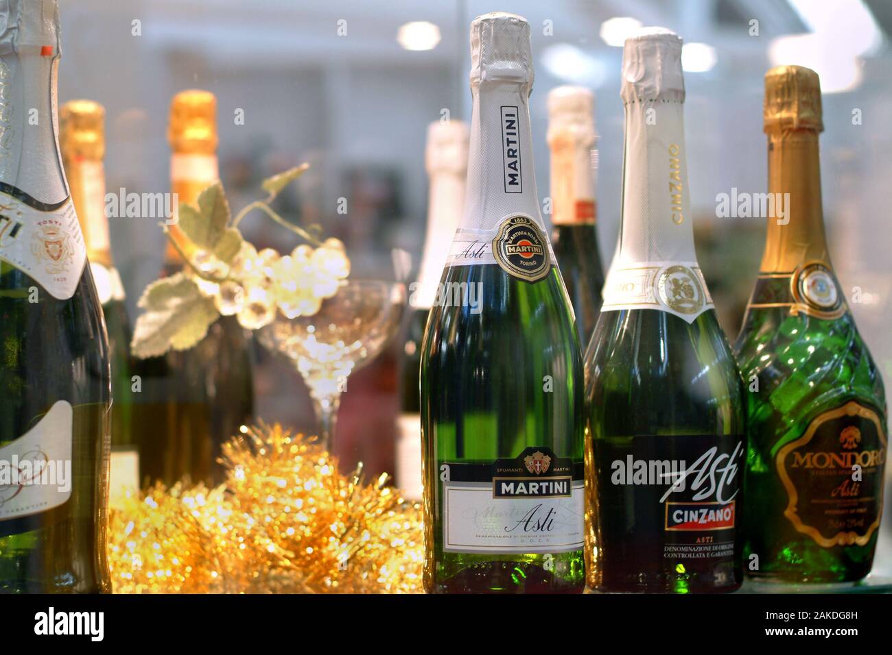 Turin, Piedmont/Italy. 10/24/2009 The Wineshow Fair.Bottles of