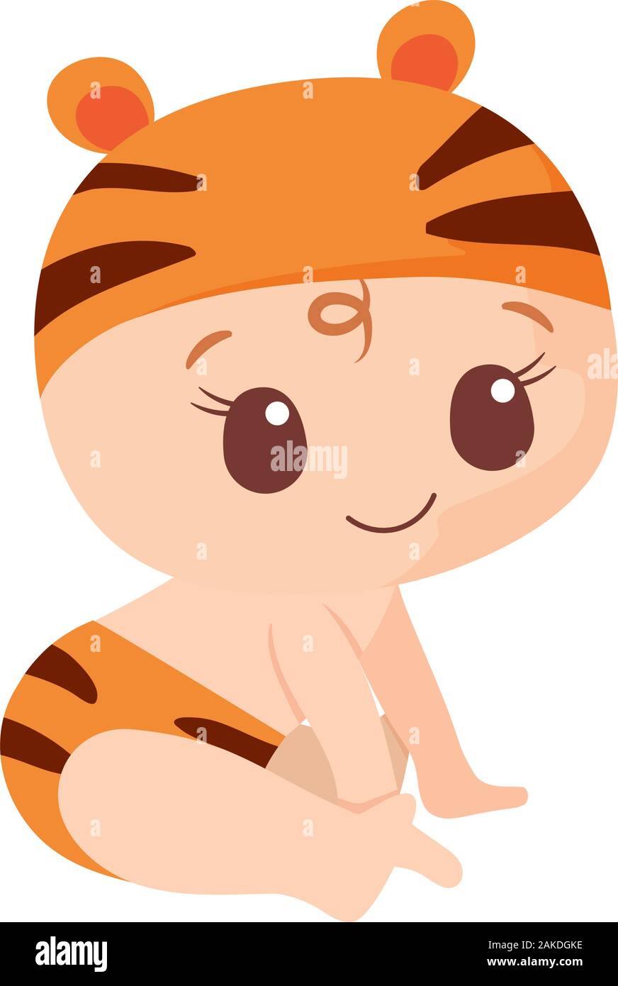 Cute baby boy with tiger costume design, Child newborn childhood kid  innocence and little theme Vector illustration Stock Vector Image & Art -  Alamy