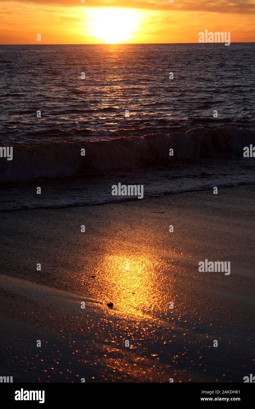 Sunset at the Atlantic Ocean Stock Photo - Alamy