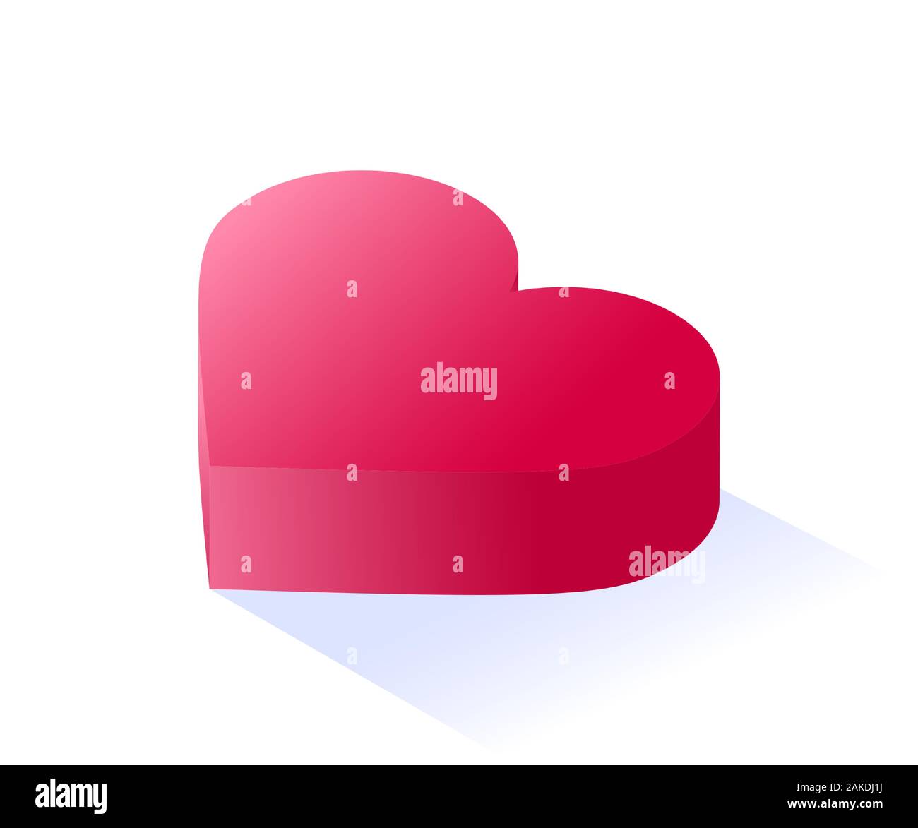 Red love heart icon. Isometric of red love heart vector icon for web ...
