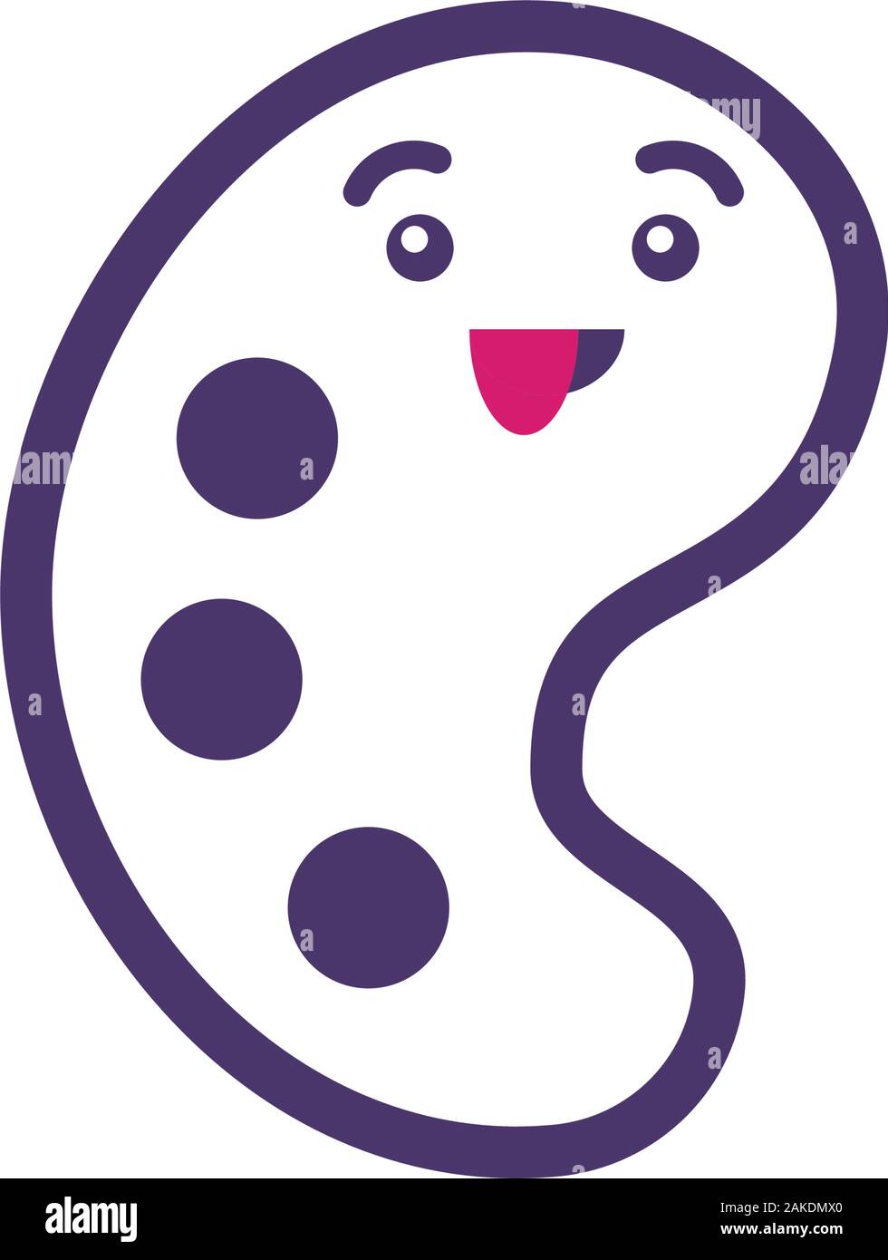 Paint Palette Cartoon Design Kawaii School Expression Cute