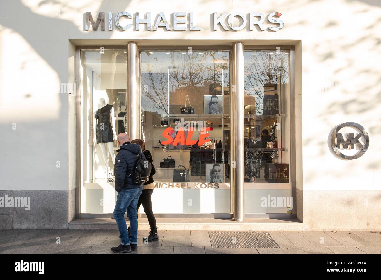 American clothing fashion store brand, Michael Kors logo seen in Spain  Stock Photo - Alamy