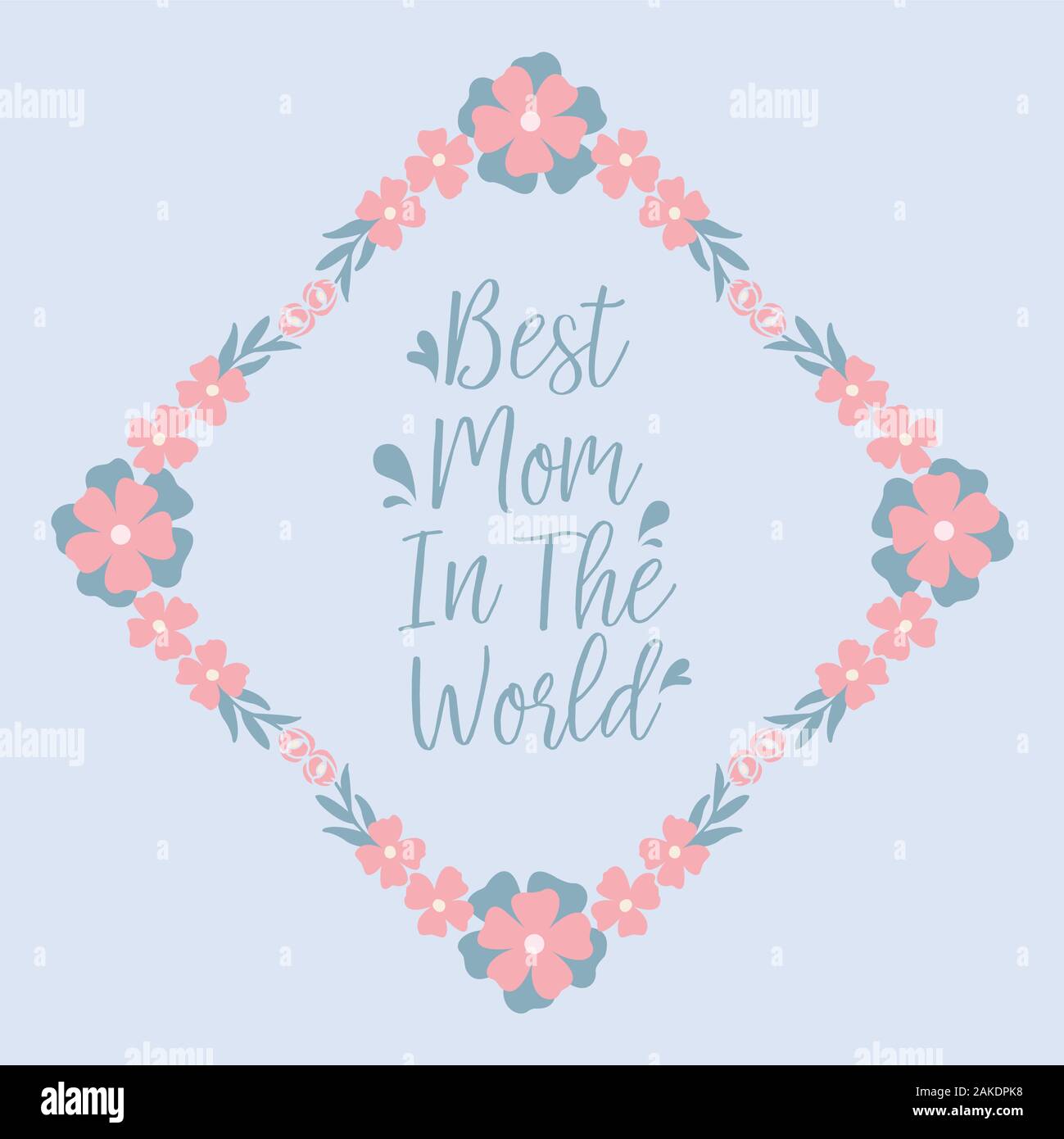 best mom in the world greeting card Template design, with modern style ...