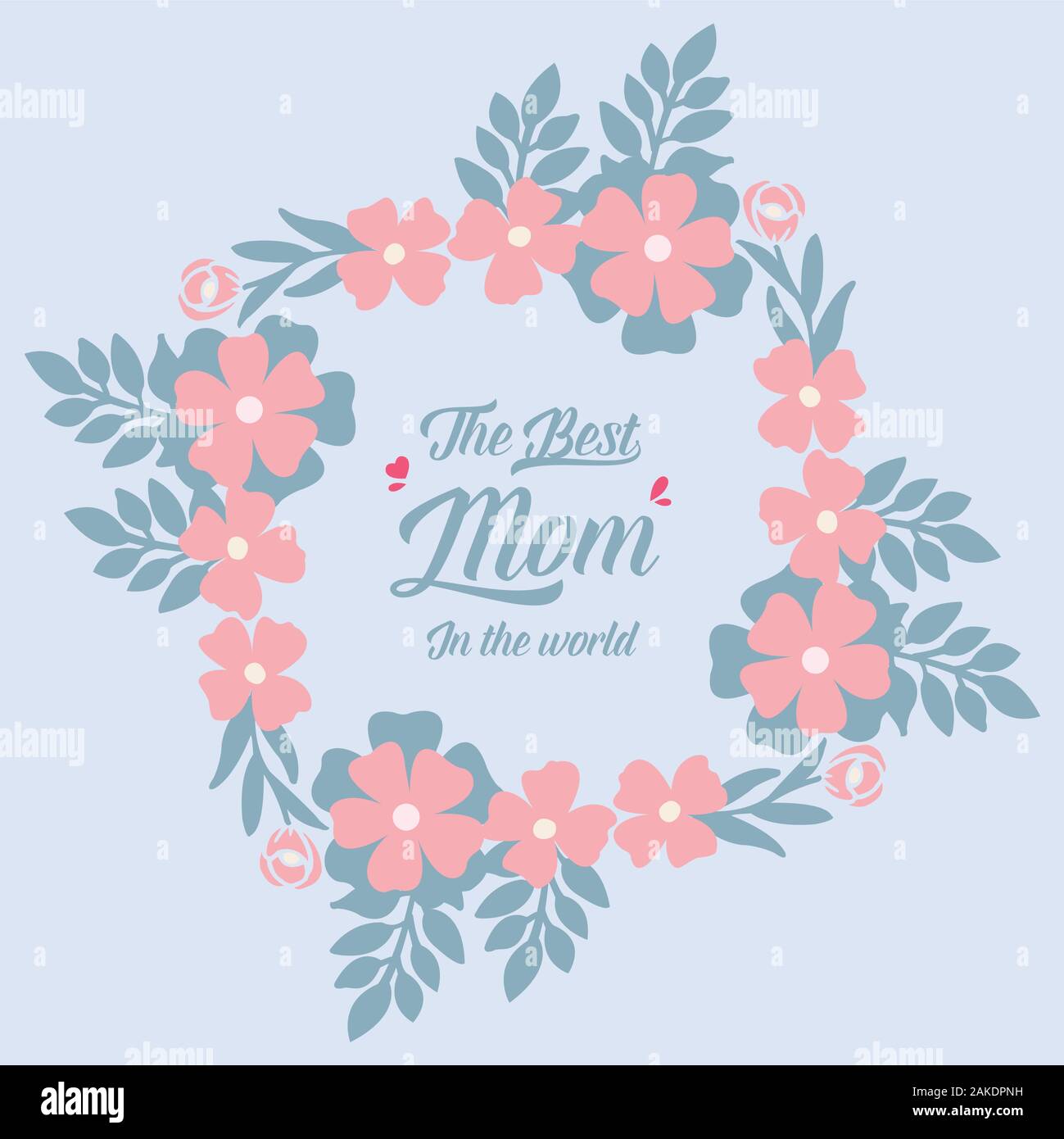 best mom in the world greeting card Template design, with modern style ...