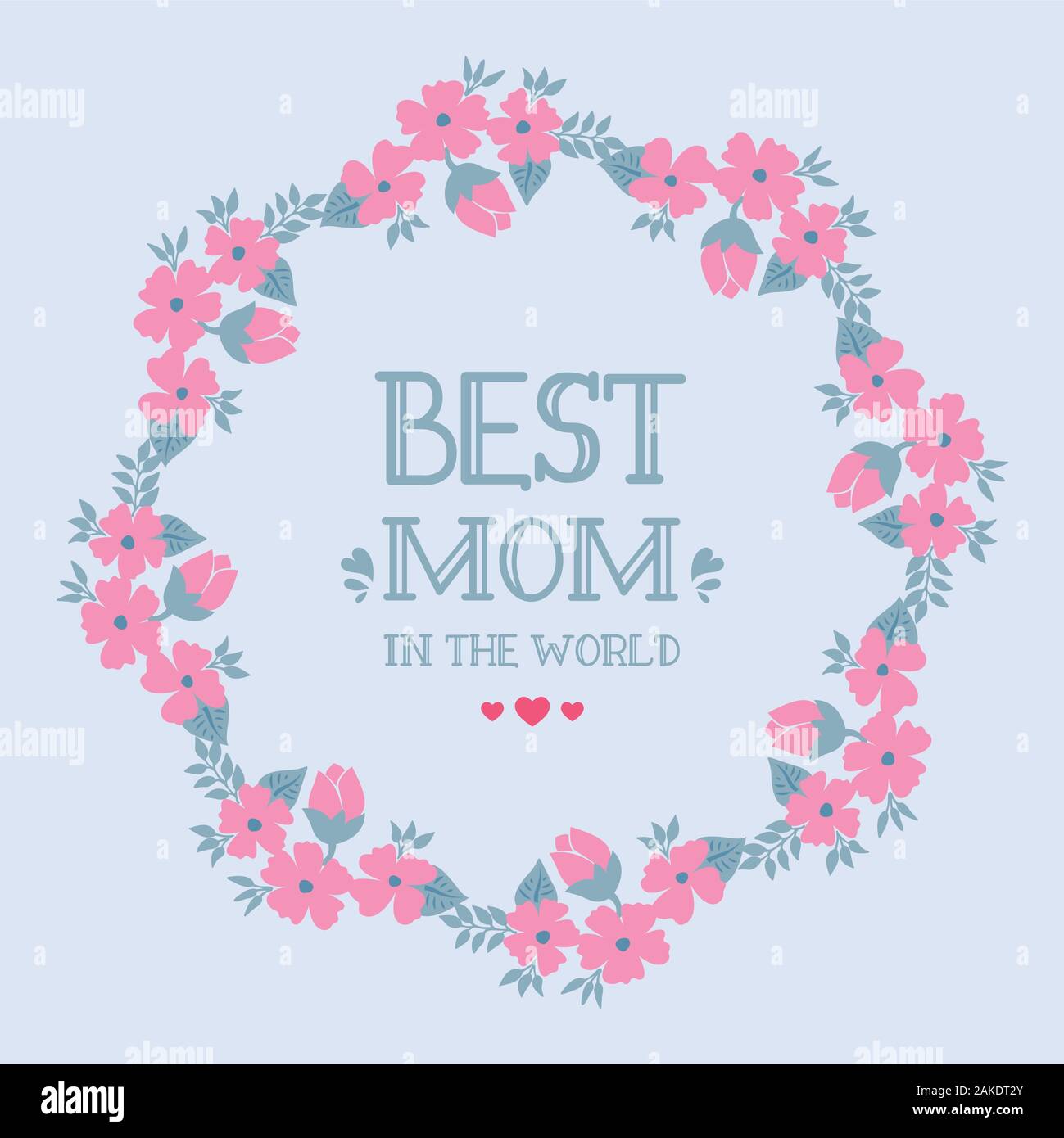 Best mother in the world greeting card Decoration, with beautiful rose ...