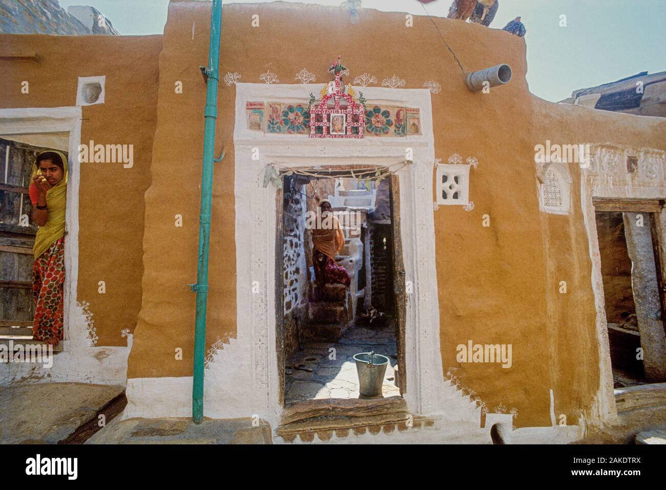 Painted Stone HouseJaisalmer RajasthanINDIA1982 Stock Photo Alamy