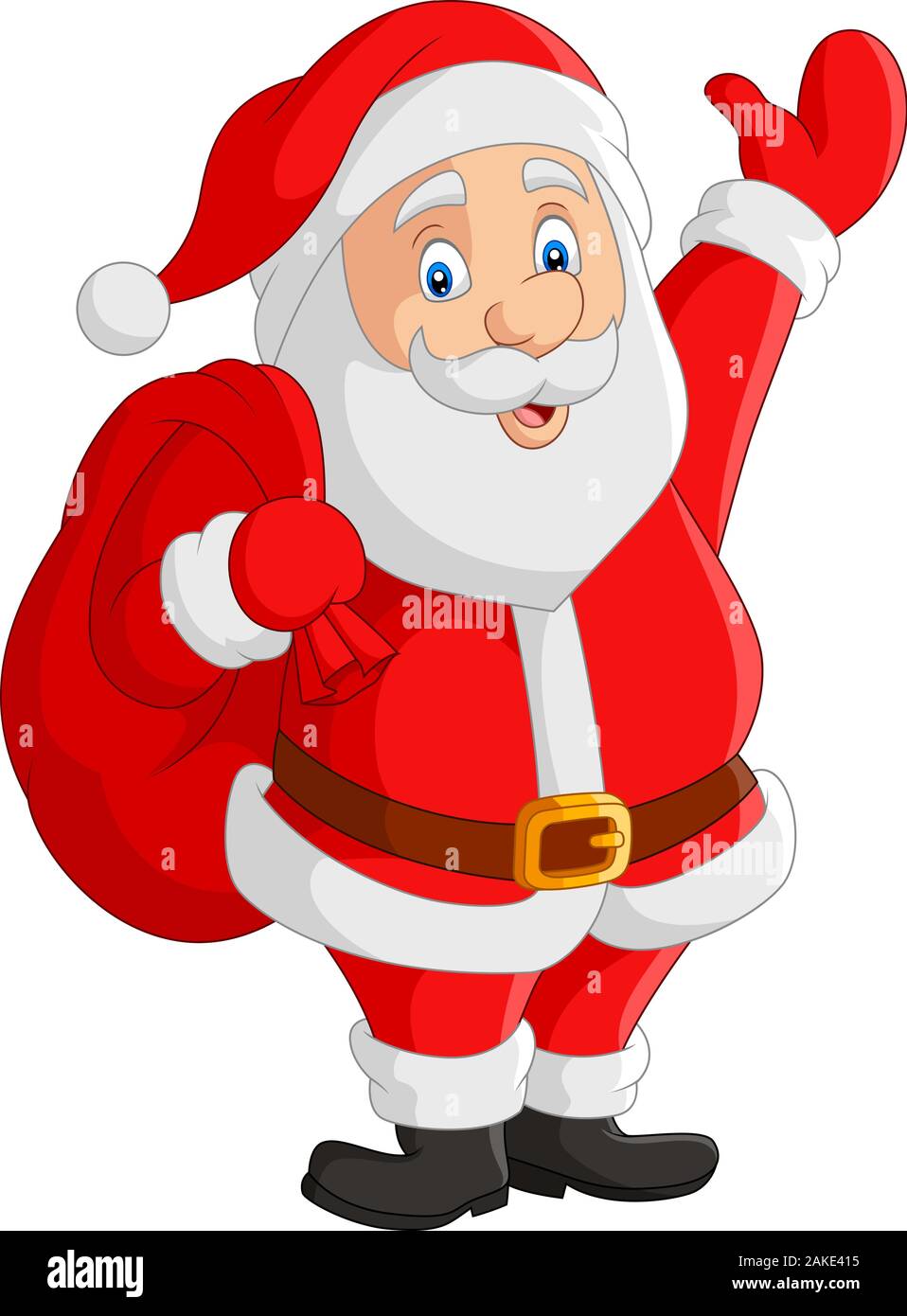 Cartoon santa claus carrying sack Stock Vector Image & Art - Alamy