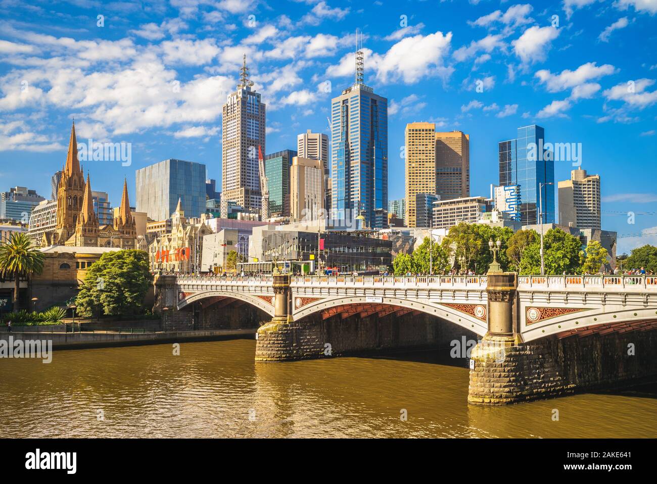 Melbourne city business district (CBD), Australia Stock Photo