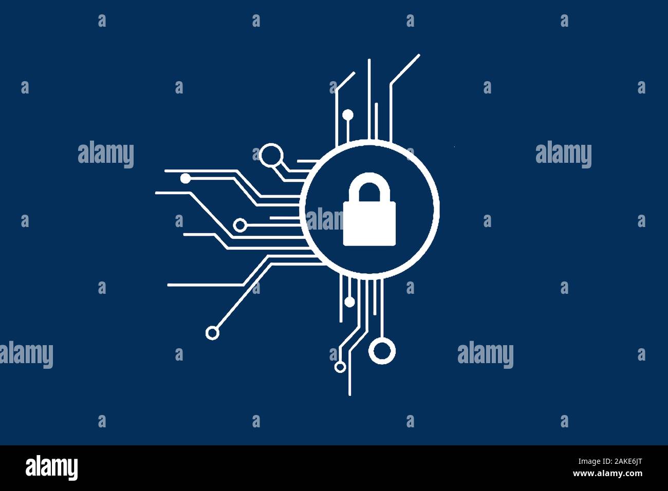 Abstract security illustration icon. Shield security icon. Lock security icon. Stock Photo