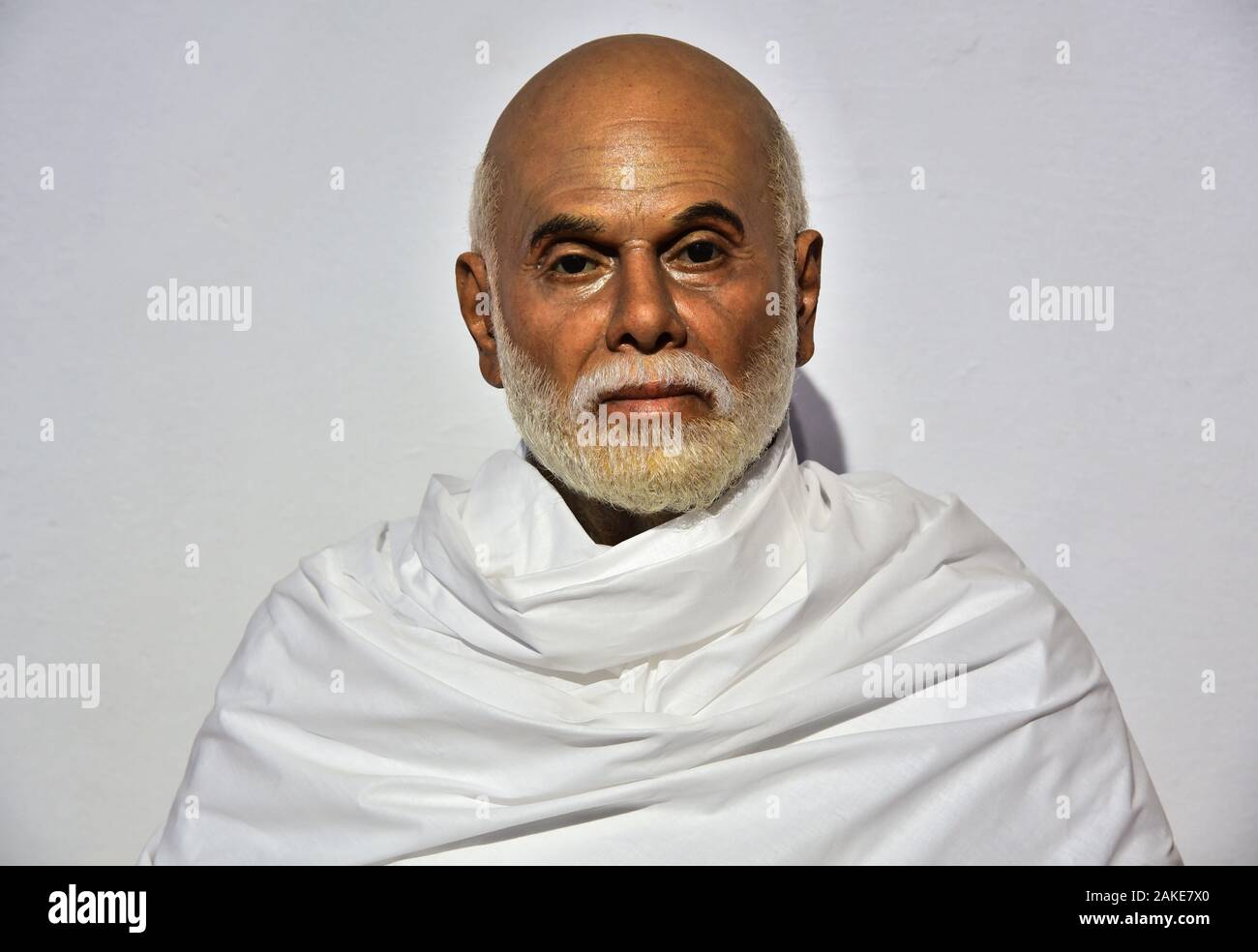 wax statue of sree narayana guru, the spiritual and social reformer of kerala,india Stock Photo