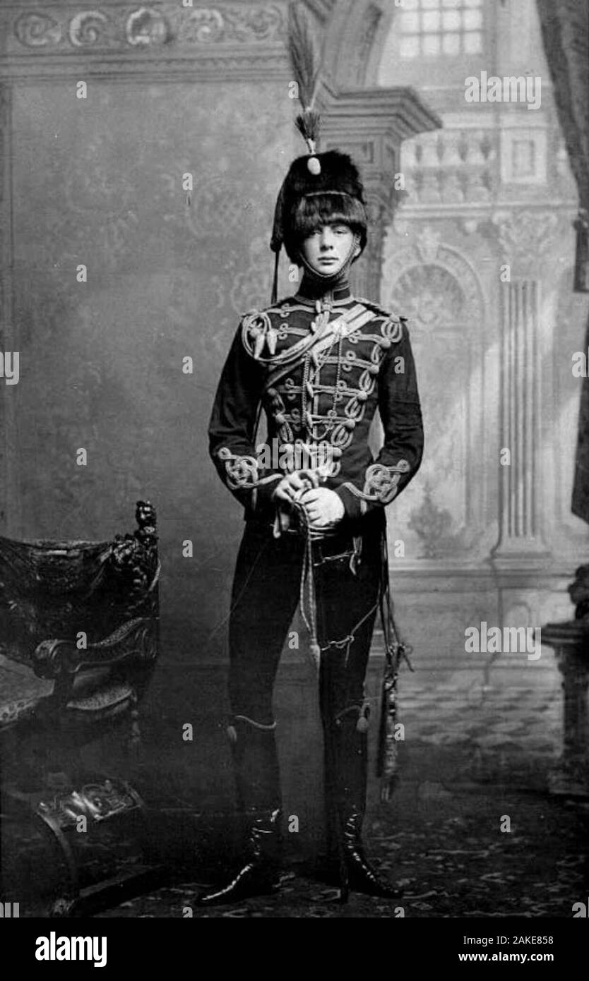 Winston Churchill as of the 4th Queen's Own Hussars, aged 21
