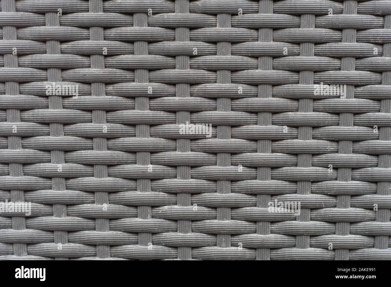Gray weaving baskets. Wall texture background. Close-up Stock Photo