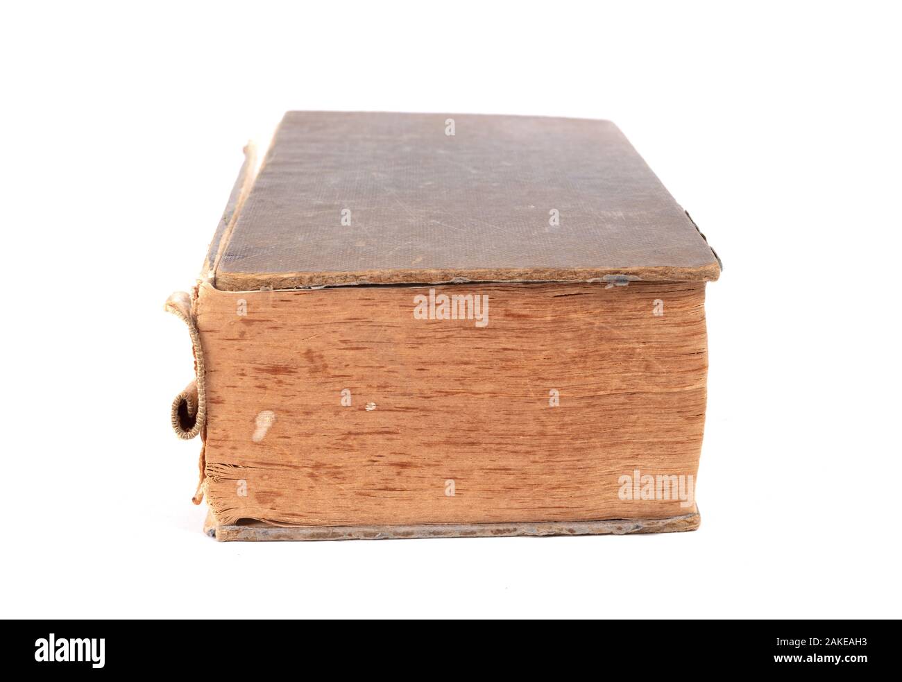 Old book isolated on a white background Stock Photo - Alamy