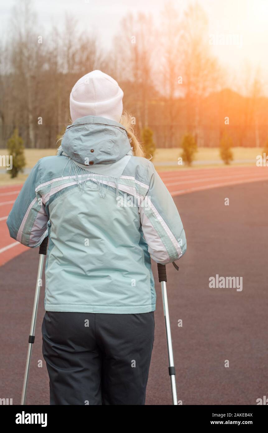 Woman hiker profile hi-res stock photography and images - Alamy