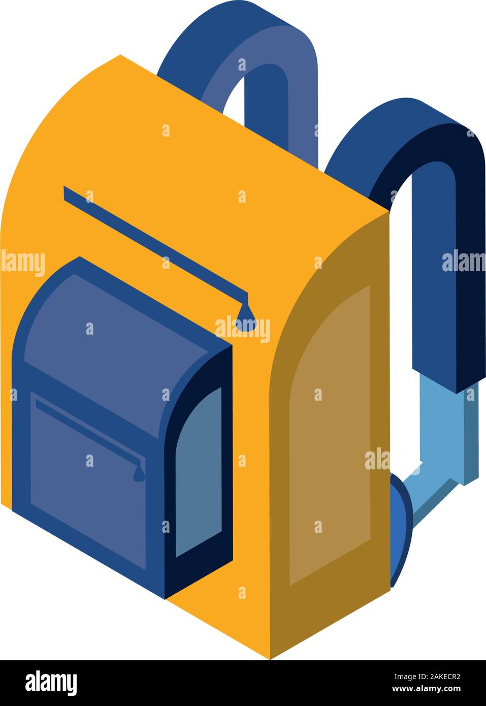 School bag design, Eduaction class lesson knowledge preschooler study learning classroom and primary theme Vector illustration Stock Vector