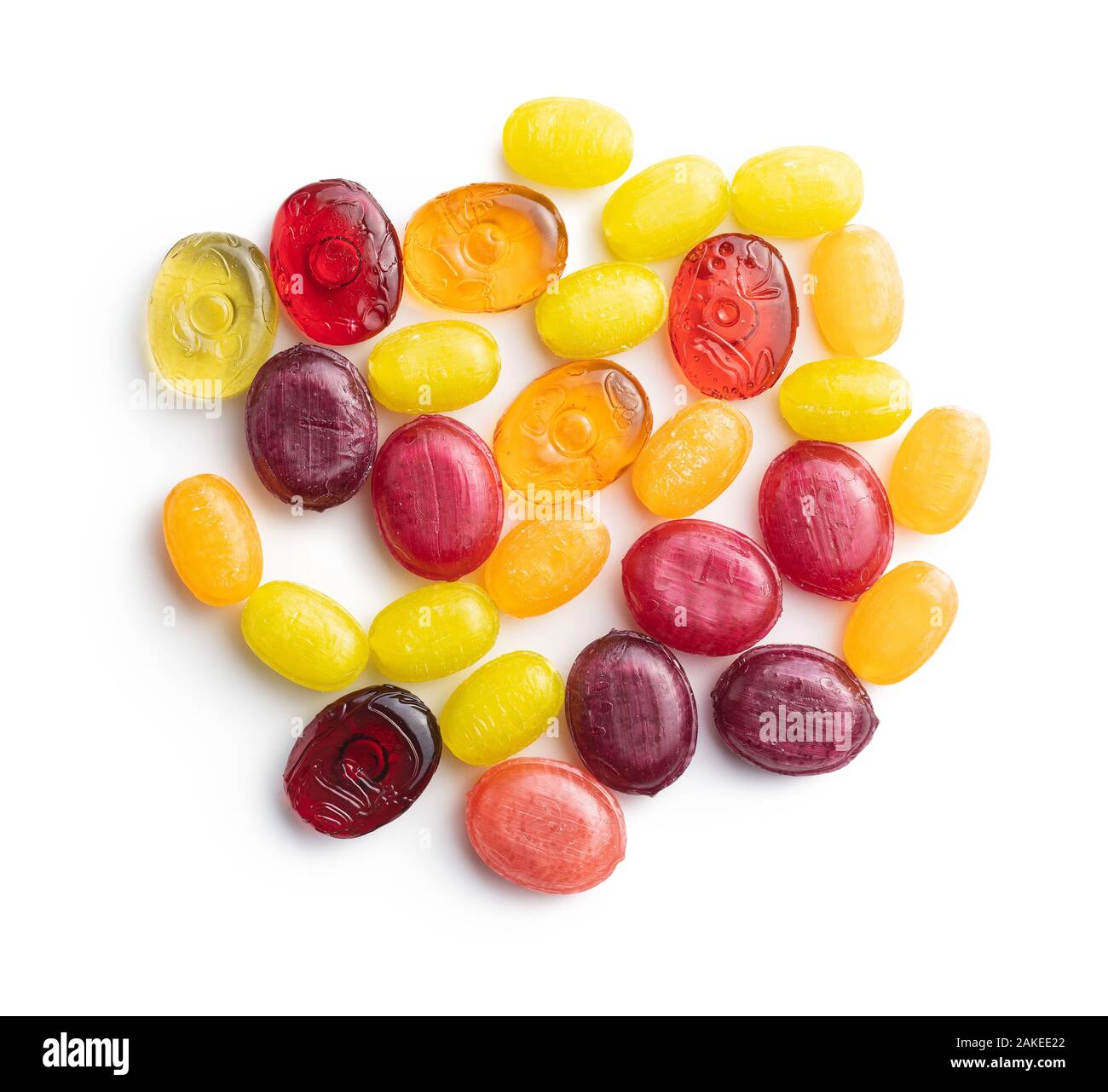 Sweet colorful candies isolated on white background Stock Photo - Alamy