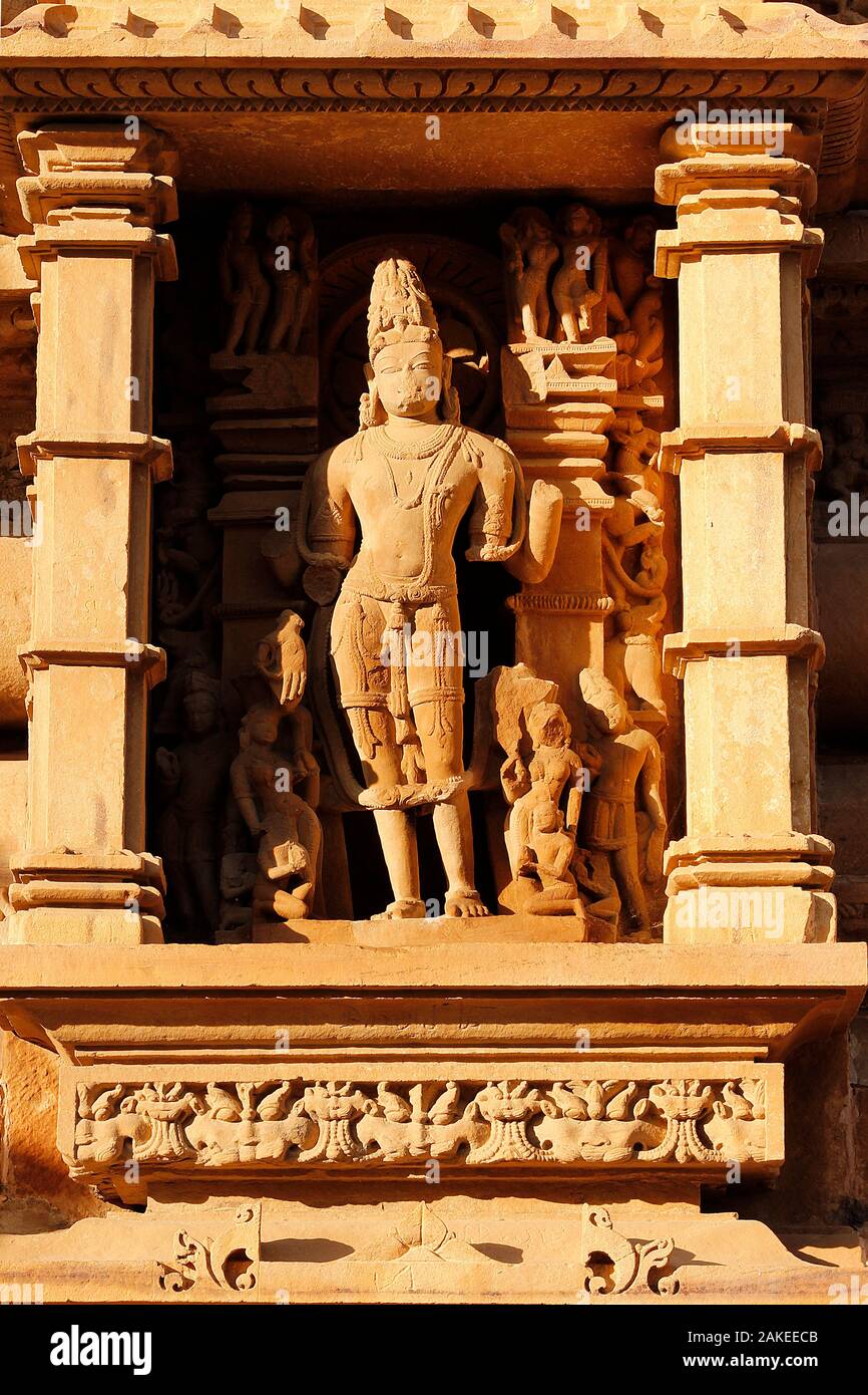 Western Group of Temple Khajuraho, Madhya Pradesh India Stock Photo