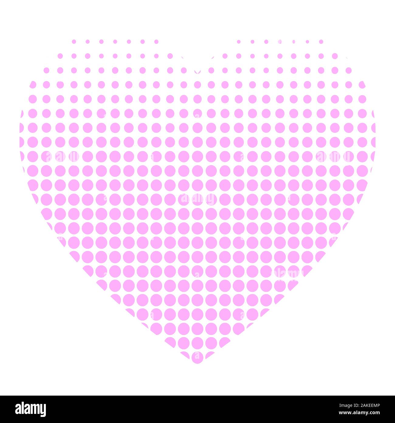 Valentines day card, dotted vector illustration. Web design, wallpaper, flyers, invitation, posters, brochure, banners. Stock Vector