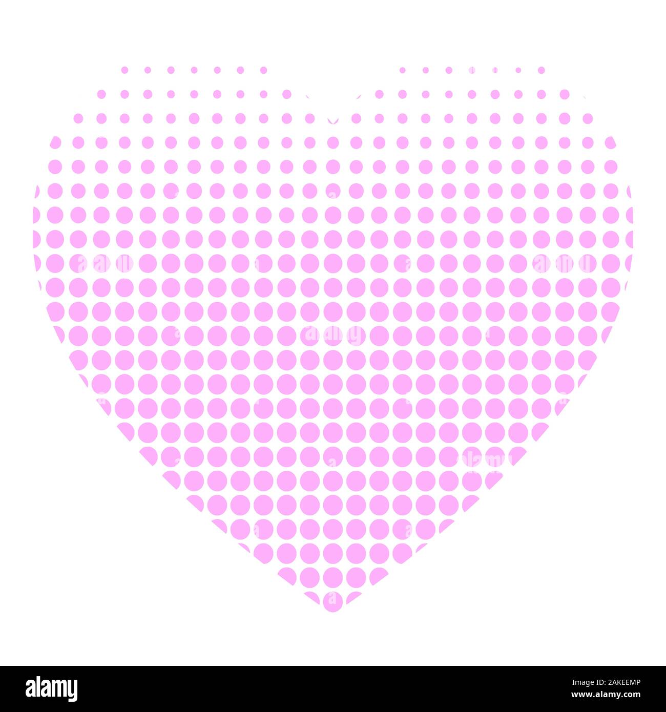 Valentines day card, dotted vector illustration. Web design, wallpaper