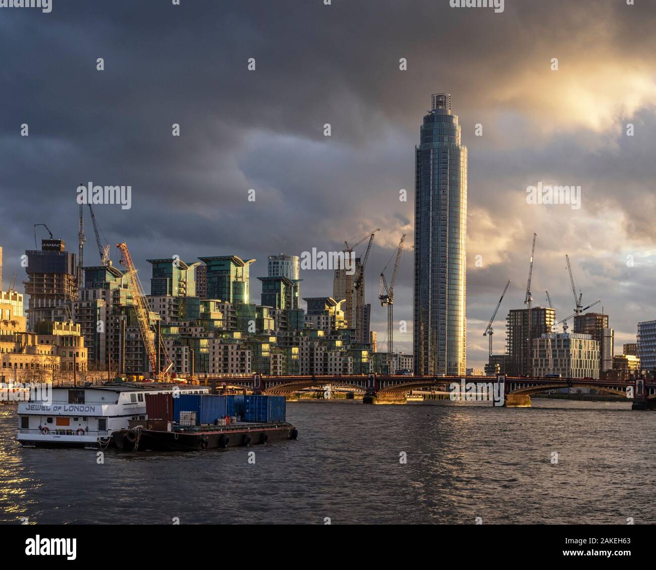 St. George Developer LONDON, UK - FEBRUARY 20, 2019: St George Wharf Tower (also known as ...