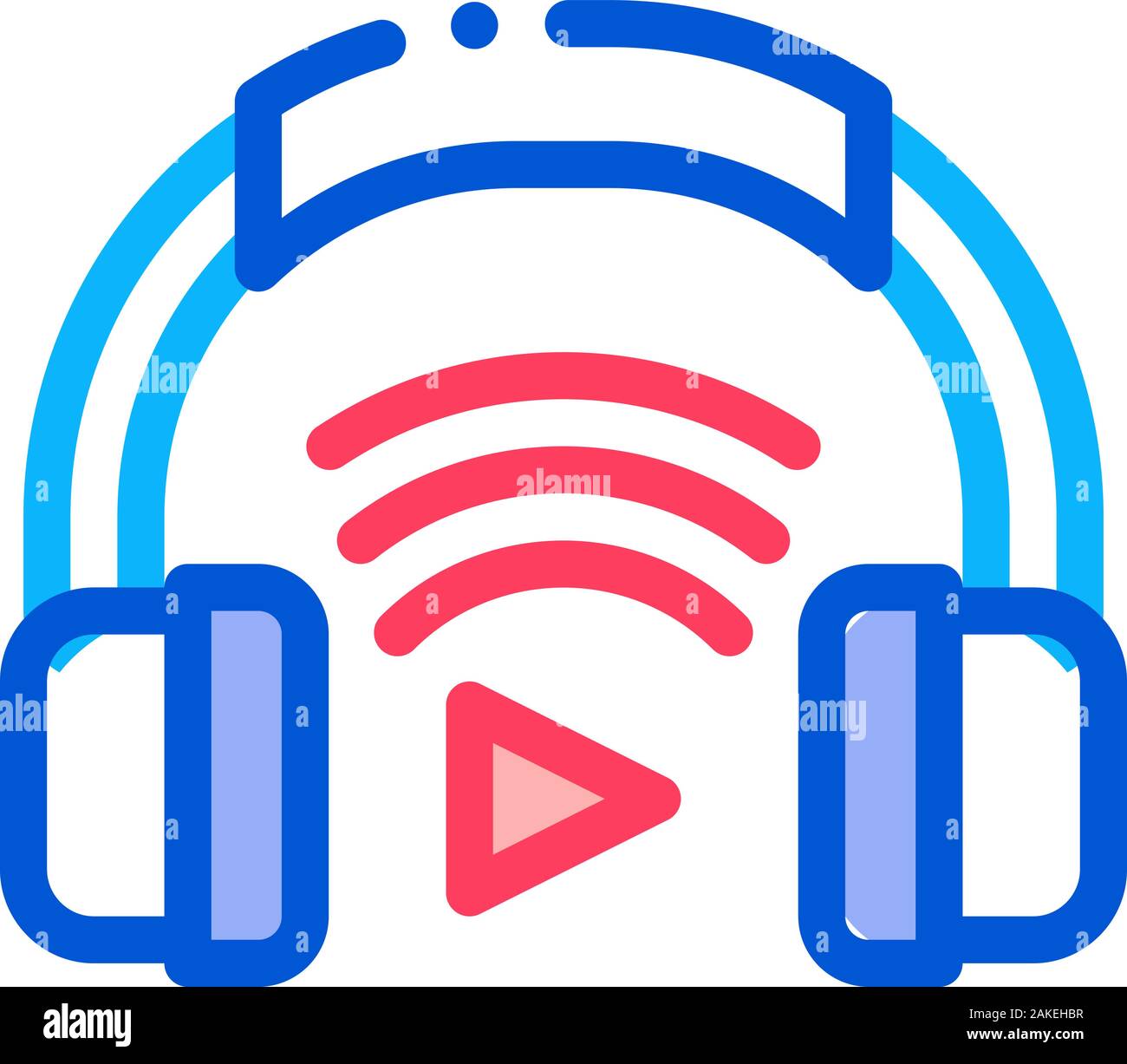 Headphones Host Device Icon Outline Illustration Stock Vector