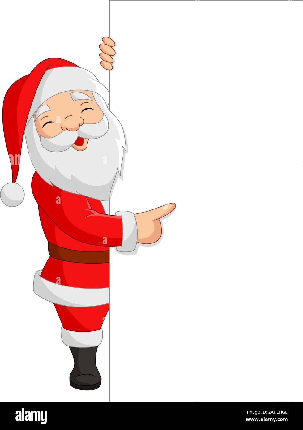 Cartoon santa claus showing a blank sign Stock Vector Image & Art - Alamy
