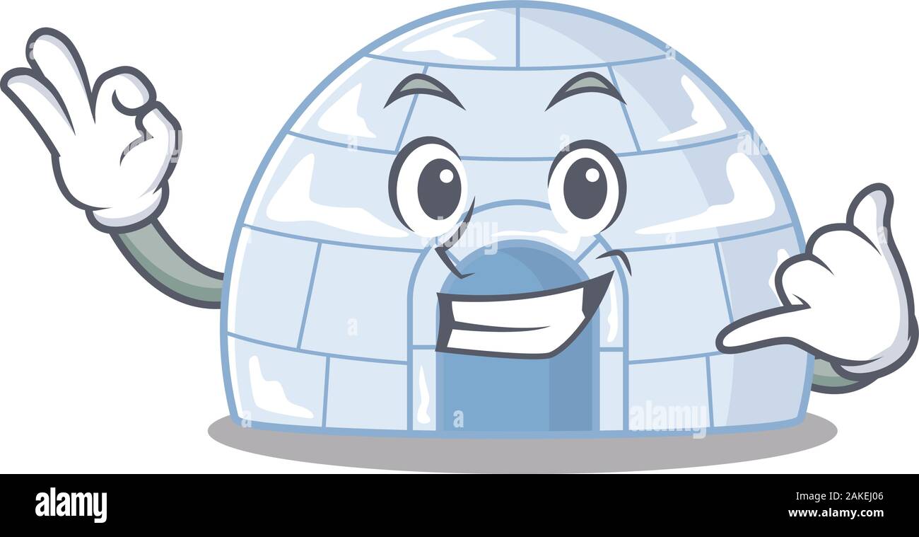 Call me funny igloo mascot picture style Stock Vector Image & Art Alamy