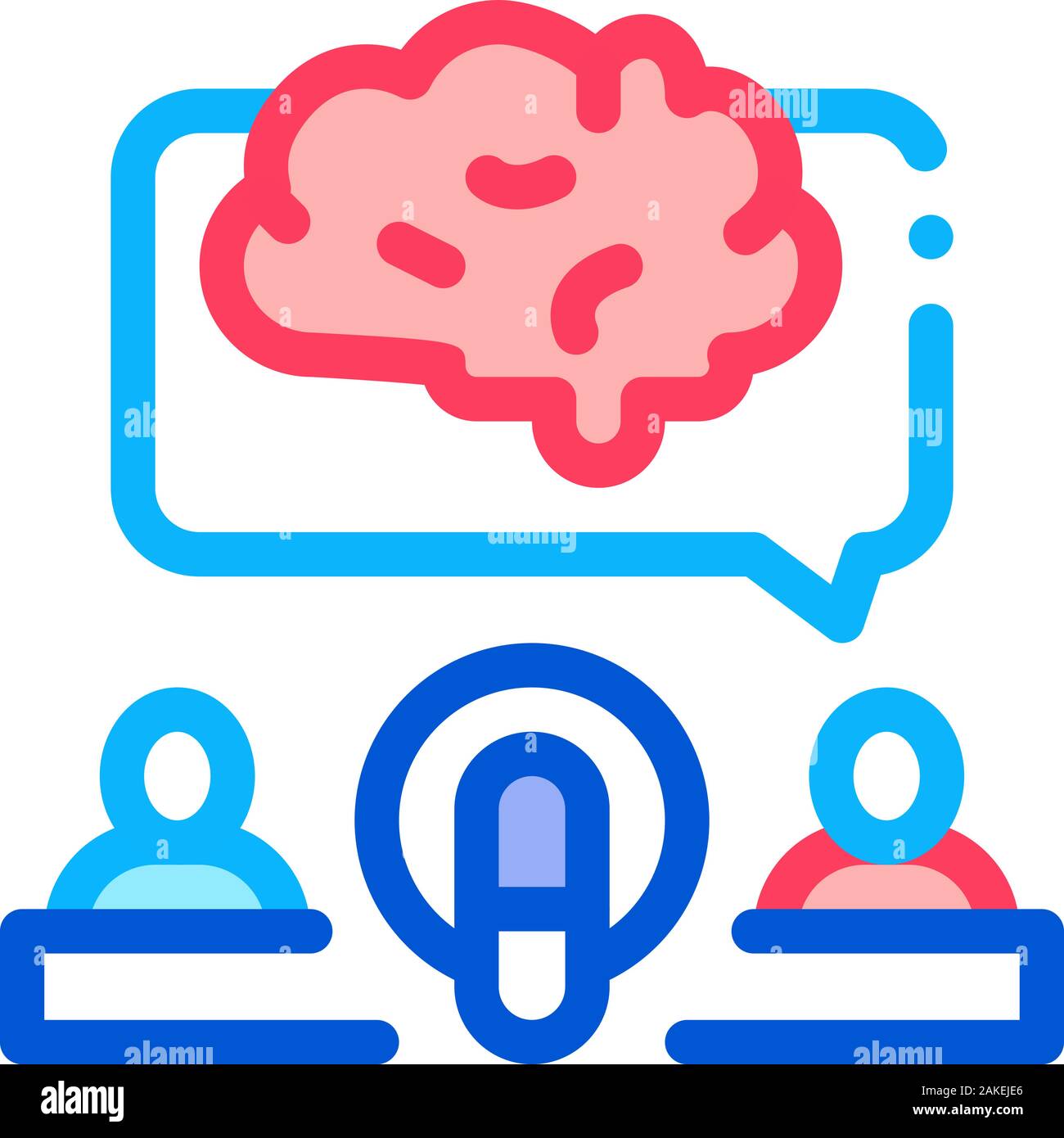 Human Microphone Brain Icon Outline Illustration Stock Vector Image ...