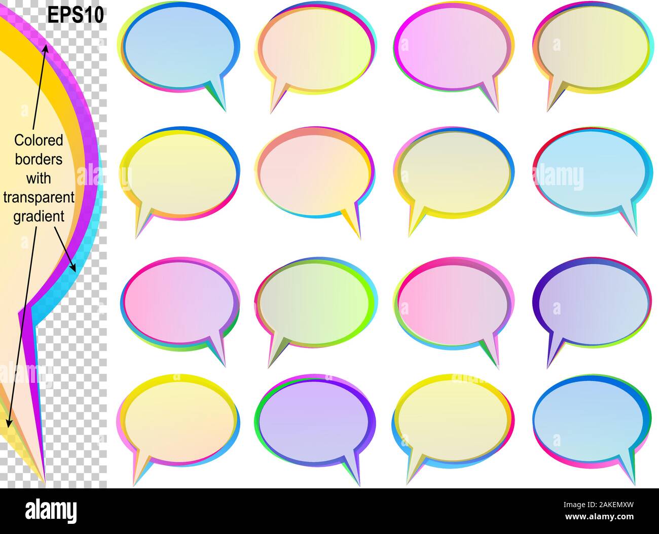 Banners from Speech bubbles with copy space; Text balloons with ...