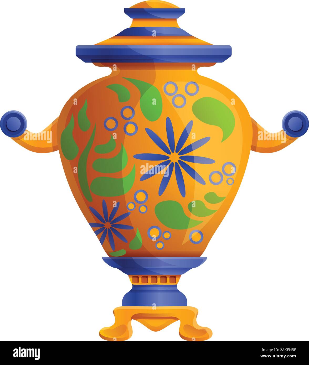 Traditional samovar icon. Cartoon of traditional samovar vector icon for web design isolated on white background Stock Vector