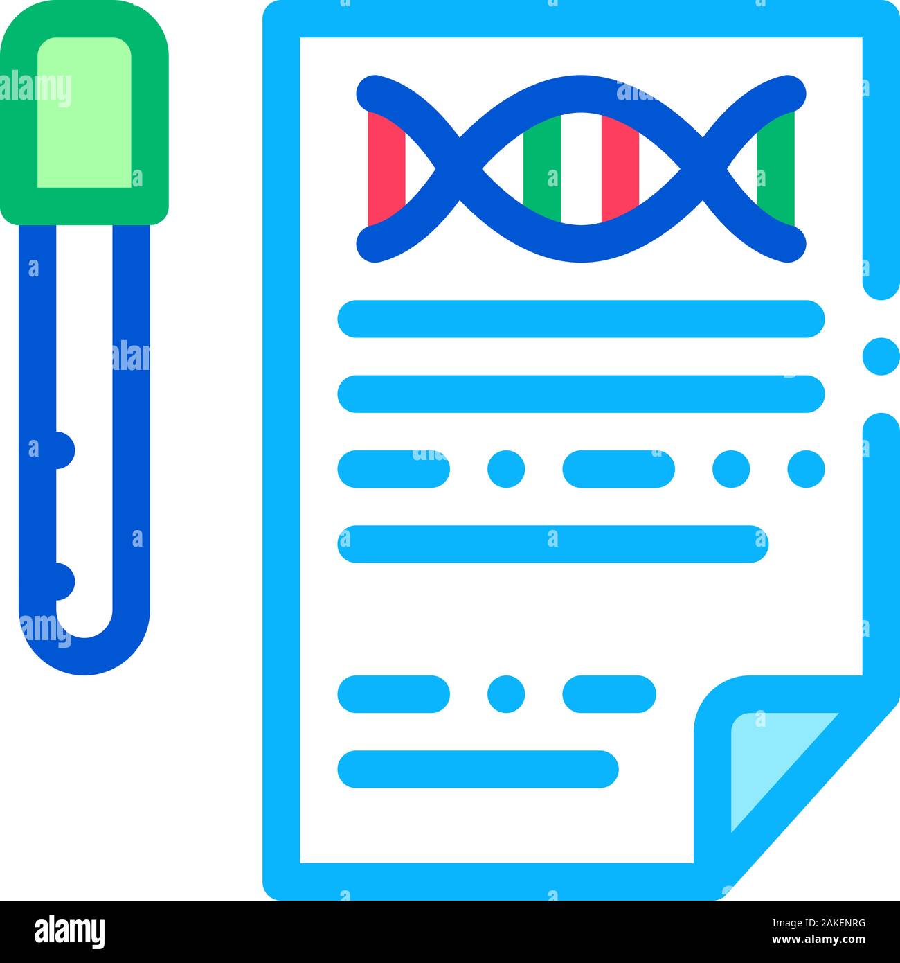 Result Test List Flask Icon Outline Illustration Stock Vector