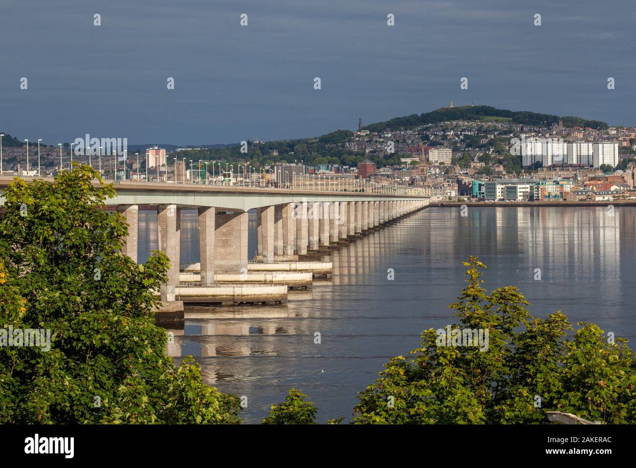 The Tay Road Bridge; A92 road across the Firth of Tay from Newporton