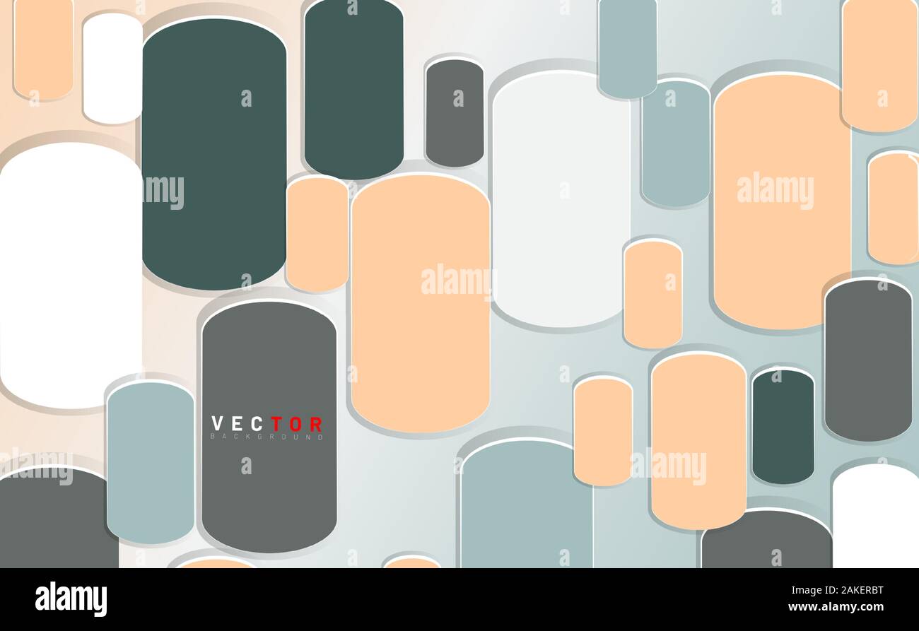 abstract vector background. line pattern shape rounded. 3D design Stock Vector