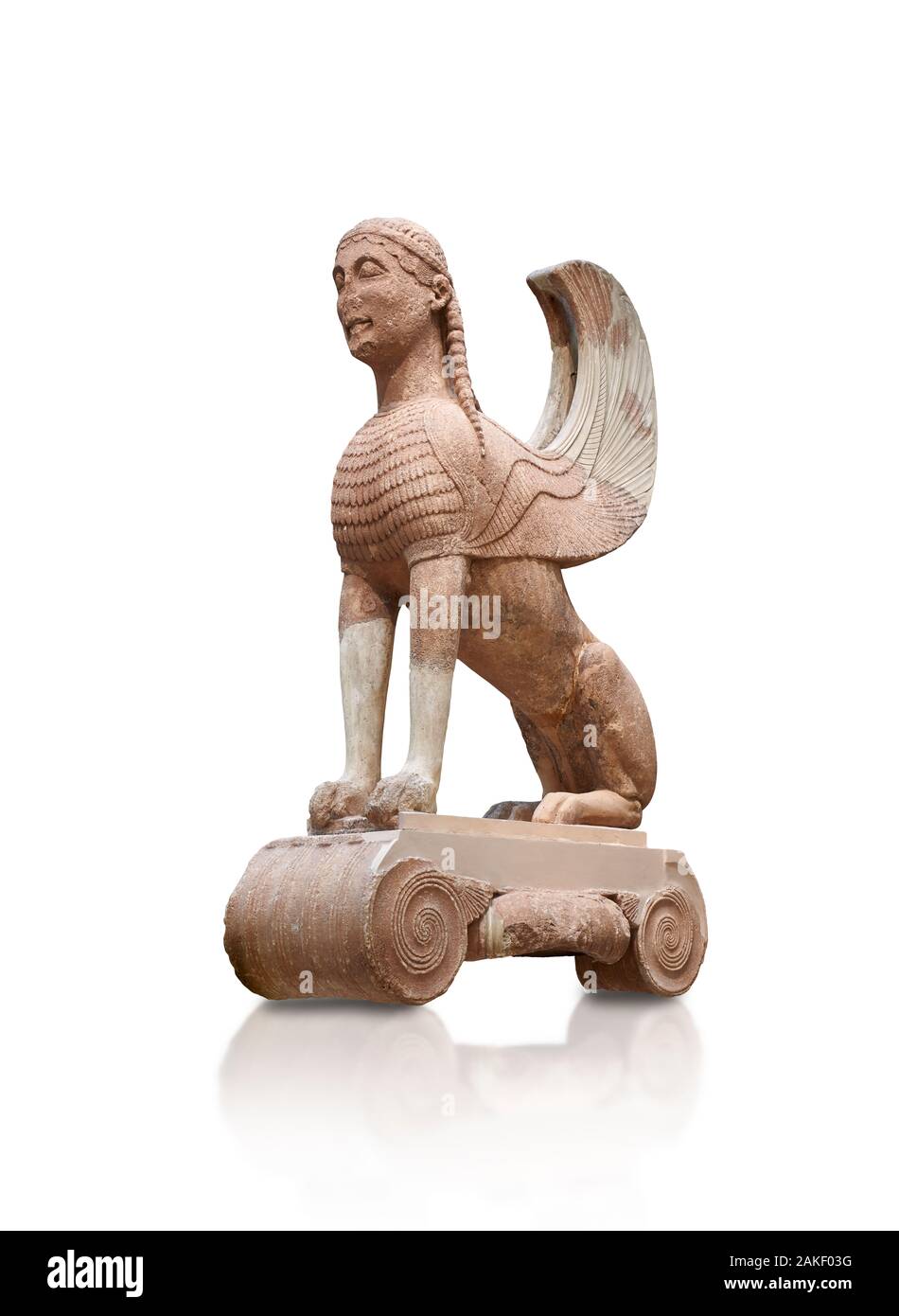 Archaic ancient Greek sculpture of a Sphinx originally on top of the