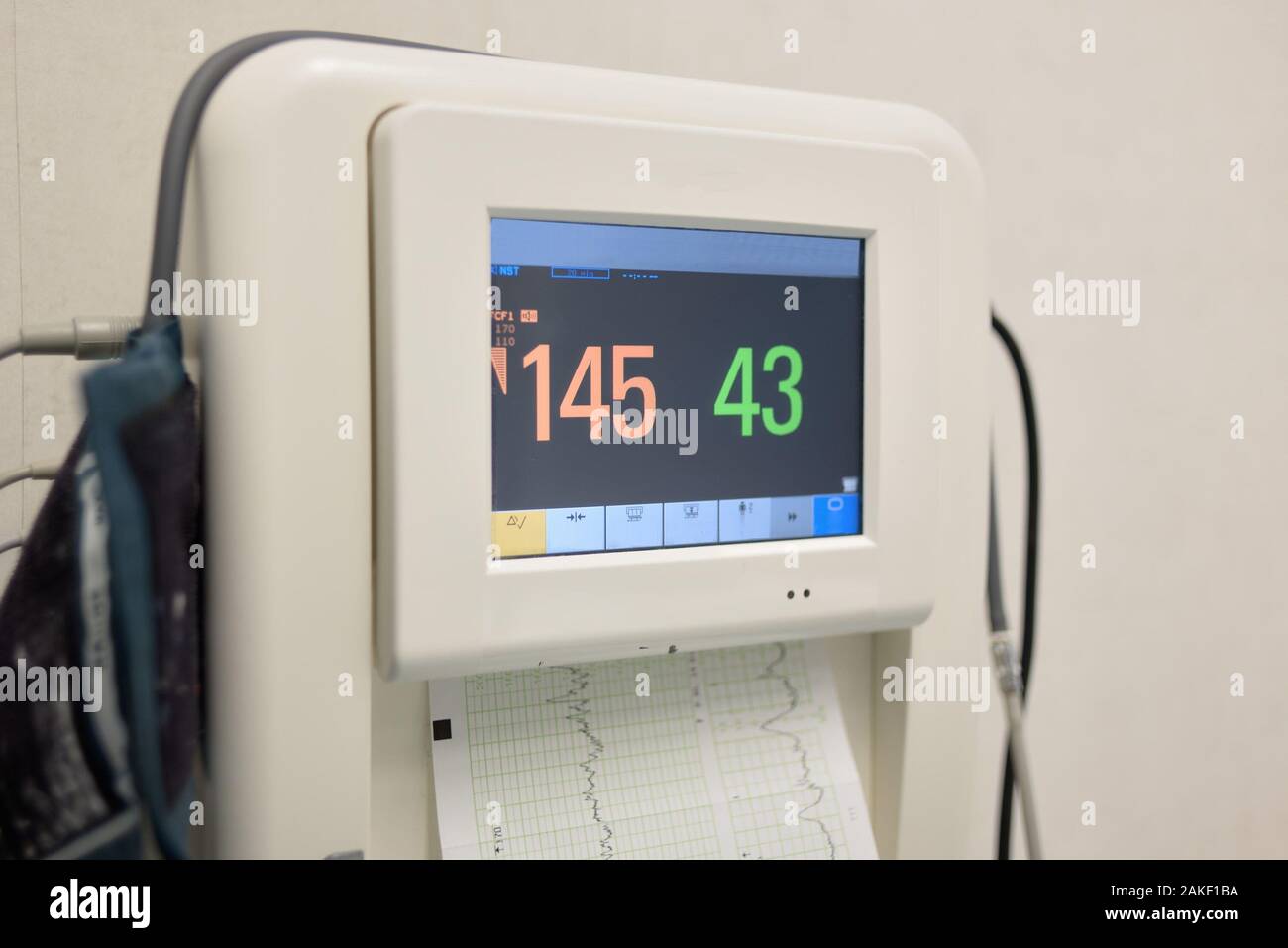 Fetal monitor in hospital Stock Photo