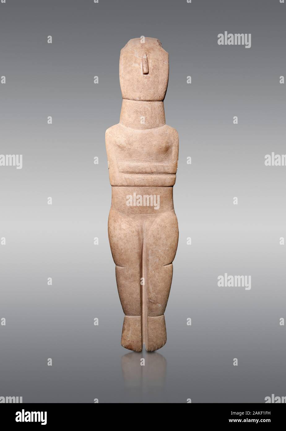 Female Cycladic Canonical type, Spedos variety female figurine ...