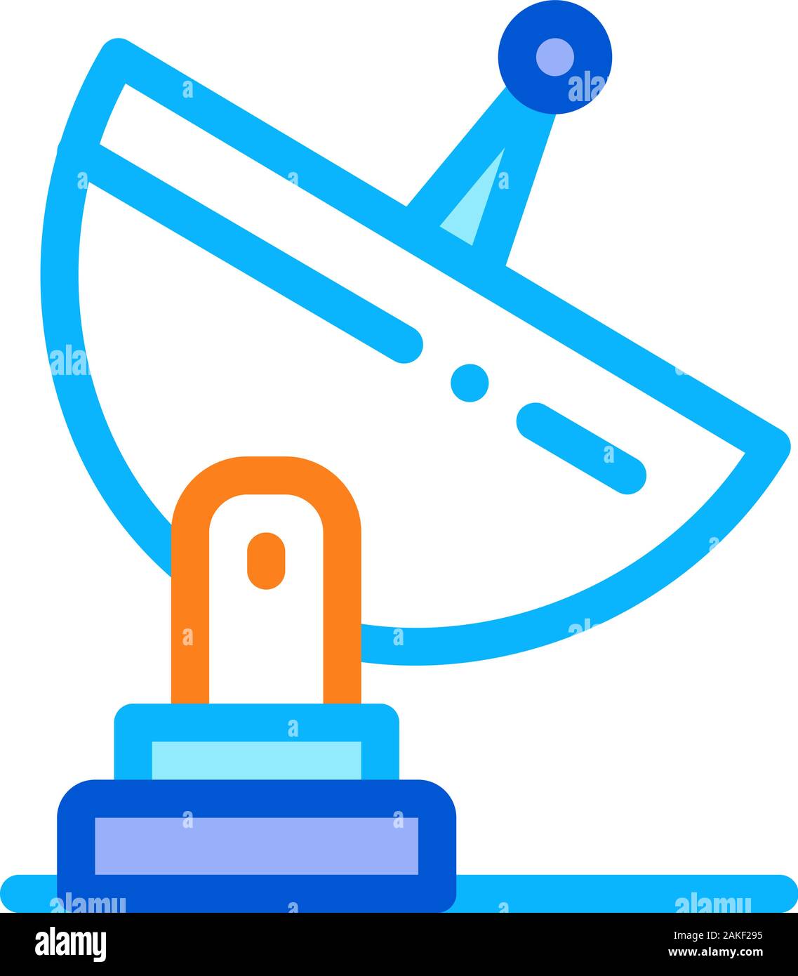 Satellite Radio Antenna Icon Outline Illustration Stock Vector Image