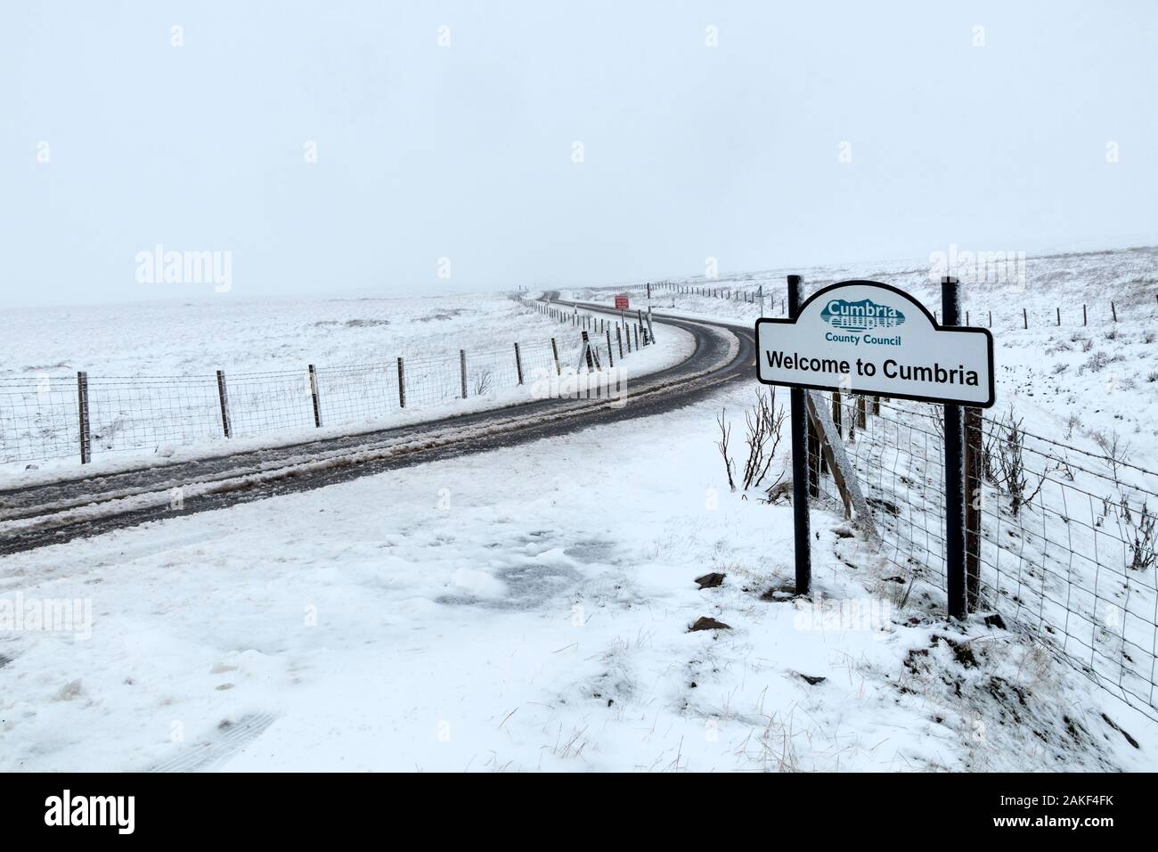 B6277 Teesdale County Durham Uk 9th January Uk Weather Snow Is Affecting High Level Routes Between County Durham And Cumbria Credit David Forster Alamy Live News Stock Photo Alamy