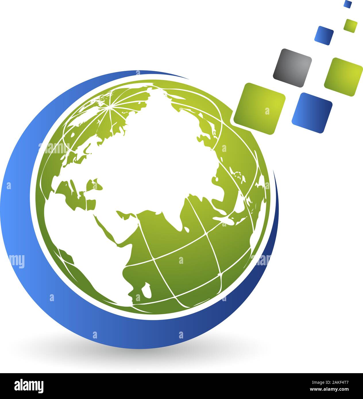globe puzzle logo Stock Photo - Alamy