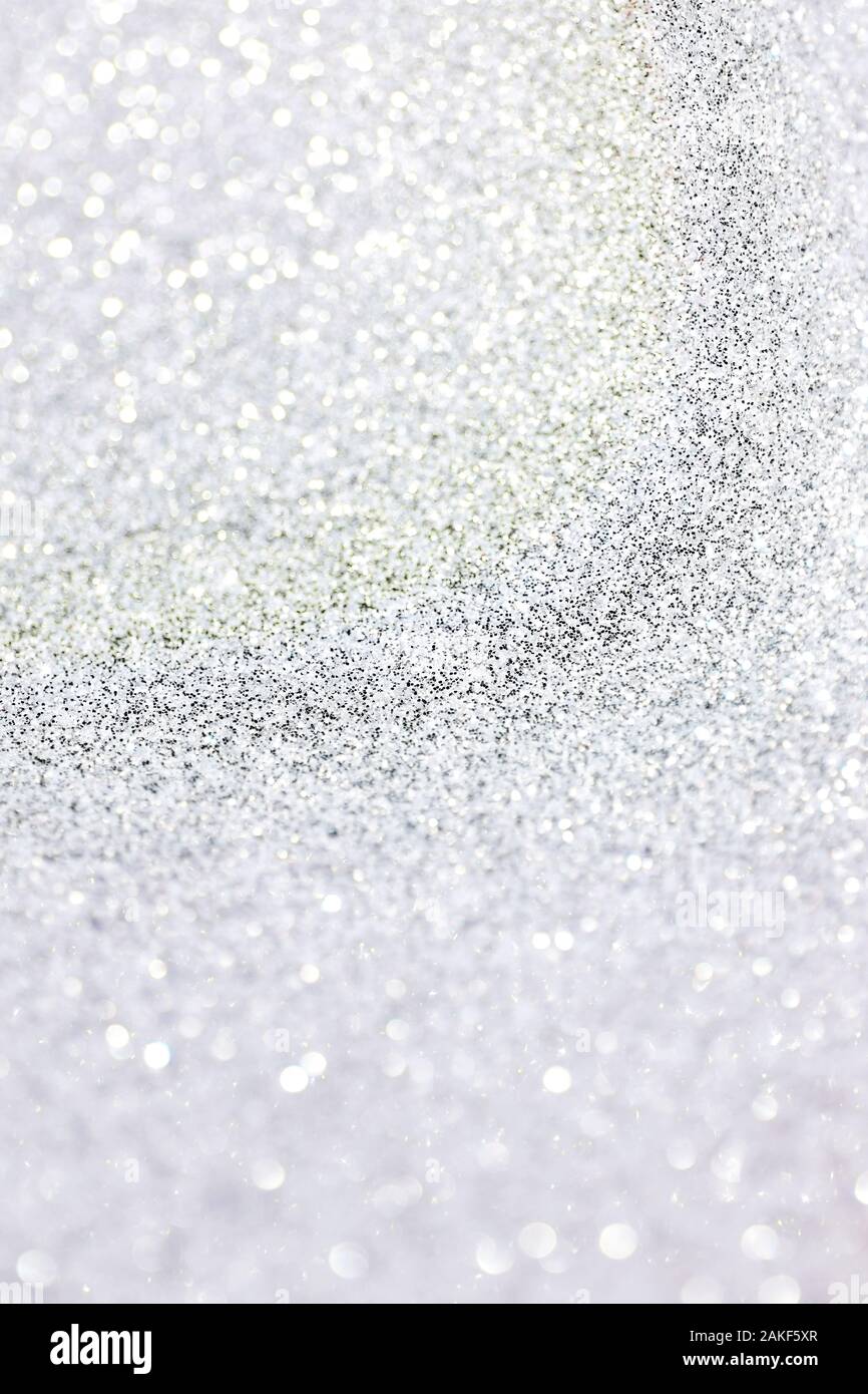 Silver Glitter Texture White Sparkling Shiny Wrapping Paper