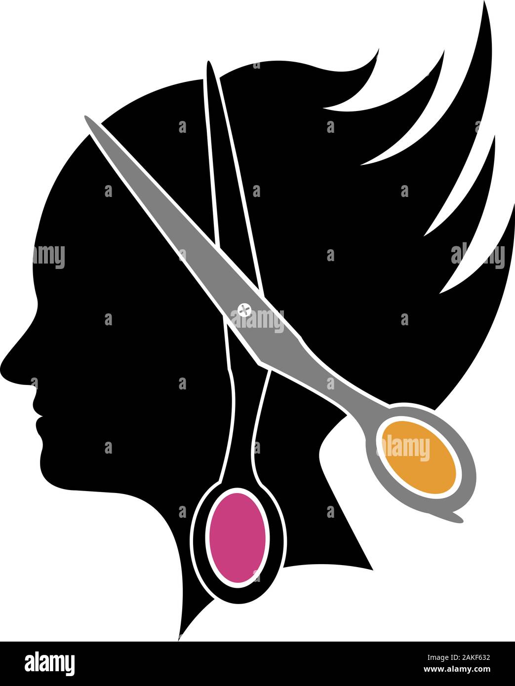 hair cut logo Stock Photo Alamy